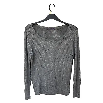 Buy M&S Collection Women’s Charcoal Grey Soft Casual Ribbed Sweater Size 16 • 4.99£