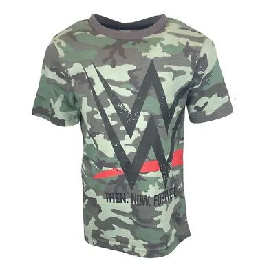 Buy Boys Kids Children Junior WWE Wrestling Short Sleeve T-Shirt Top Camo Age 4-14 • 6.29£