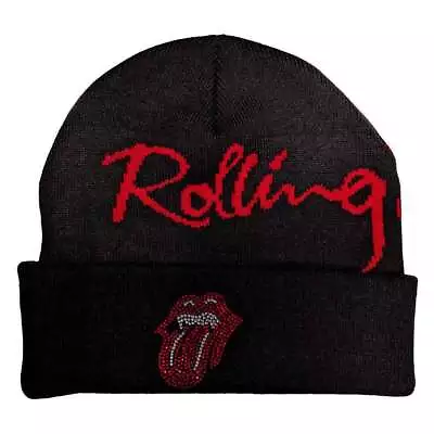 Buy The Rolling Stones Embellished Tongue Beanie Hat • 14.95£