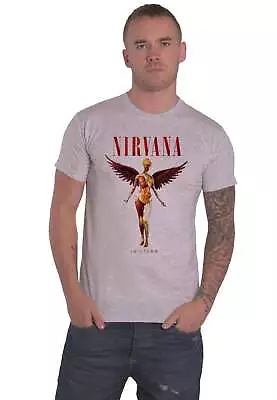 Buy Nirvana T Shirt In Utero Band Logo New Official Mens Sport Grey • 18.95£