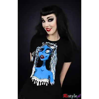 Buy Restyle Corpse Bride Black Top Womens Alternative Gothic Horror Clothing Tattoo • 16.99£