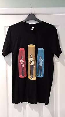 Buy  Trek T Shirt Captain Kirk Spock Lt Uhuru Black Small • 7.50£