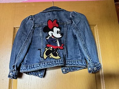 Buy Baby Gap Disney Girls Minnie Mouse Denim Jacket - 4 Years • 1.99£