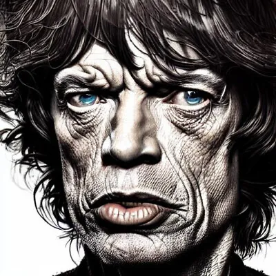 Buy Mick Jagger Caricature T Shirt Rolling Stones • 13.95£