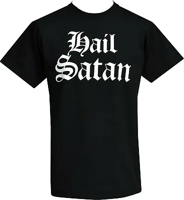 Buy Mens Satanic T-Shirt Hail Satan Lucifer Goth Baphomet Devil 666 • 18.50£