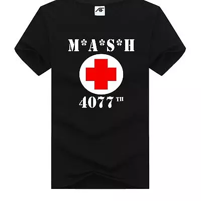 Buy Mens Mash 4077 Vintage Cross Printed T Shirt Short Sleeve Army Father Day Top • 10.99£