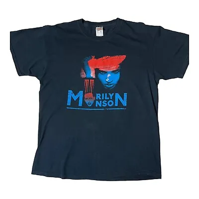 Buy Marilyn Manson T Shirt Graphic Print Black Men’s Size XL Tour Tee 100% Cotton • 14.99£