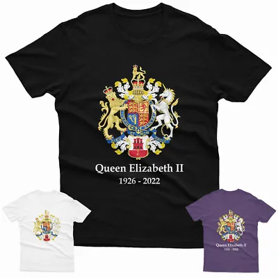 Buy Queen Elizabeth 1926-2022 Memorial Britain Mourning Mens T Shirts #D25 #P1 #PR • 9.99£