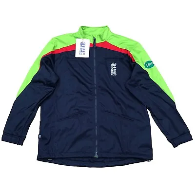 Buy Fearnley England Cricket ECB Pro One Day Jacket Navy & Lime Green Mens Large • 49.99£