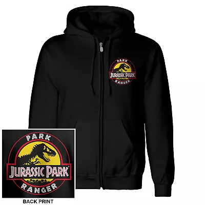 Buy Jurassic Park - Park Ranger Unisex Black Zip-Up Hoodie Large - Large - K777z • 38.86£