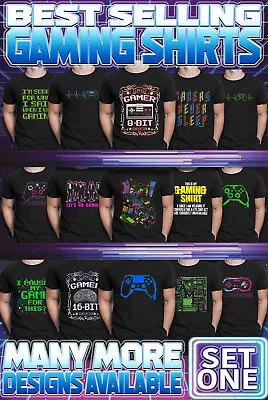Buy Mens Gaming T-Shirt Gamer 80s 90s Gamers Nice Quality Gift Top • 10.74£