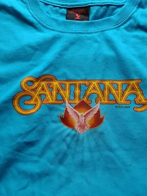 Buy  2006 CARLOS SANTANA (XL)Women’s T-Shirt Official Merchandise Caribbean Blue • 10.61£
