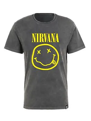 Buy Nirvana Smiley Face Unisex Cotton Relaxed Music Top T-shirt • 29.95£