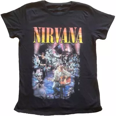 Buy Nirvana Unplugged Photo Short Sleeve Tee Black New • 20.75£