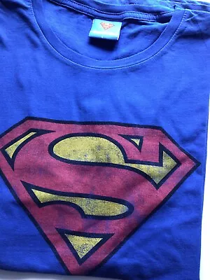 Buy SUPERMAN T Shirt -  Blue.  Size L.  NEW • 10£