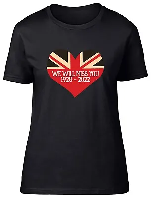 Buy Her Majesty We Will Miss You Queen Elizabeth II Fitted Women Ladies T Shirt Gift • 8.99£