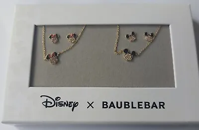 Buy Disney X Baublebar Mickey And Minnie Mouse Jewellery Set Necklace & Earrings • 62.99£