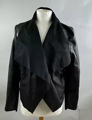 Buy Ladies BAGATELLE Black Faux Leather / Suede Jacket Size Large • 20£
