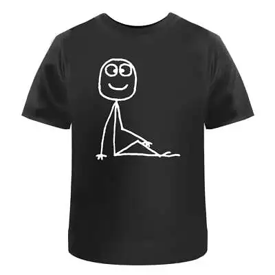 Buy 'Sitting Stickman' Men's / Women's Cotton T-Shirts (TA016329) • 11.99£