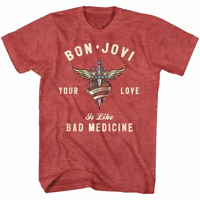 Buy Bon Jovi Your Love Is Like Bad Medicine #2 Adult T Shirt Music Merch • 41.76£