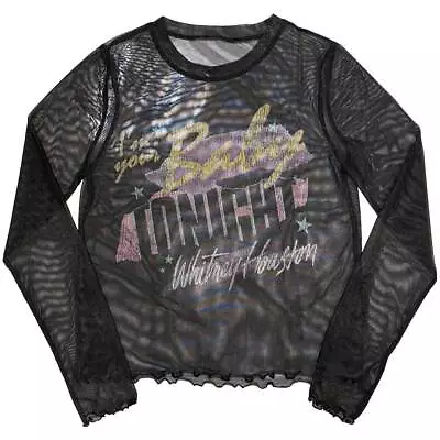 Buy Whitney Houston Ladies Long Sleeve T-Shirt: I'm Your Baby (Mesh) OFFICIAL NEW  • 20.06£
