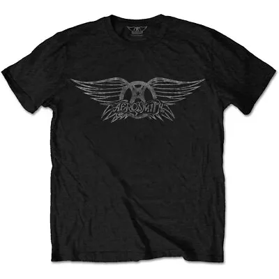 Buy Black Aerosmith Classic Logo Official Tee T-Shirt Mens Unisex • 15.99£