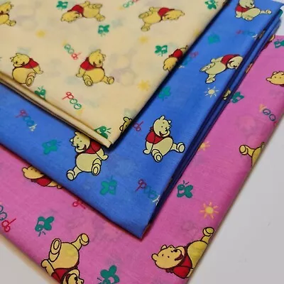 Buy Premium Polycotton Fabric Winnie The Pooh Craft Dress Quilting Nursery Material • 44.99£