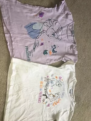 Buy Girls Aldi Frozen T-shirts Age 8-10 X2 • 1£