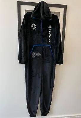 Buy Playstation Gaming Mens Super Soft Fleece All In One Suit Hooded Pyjama Size M/L • 29£
