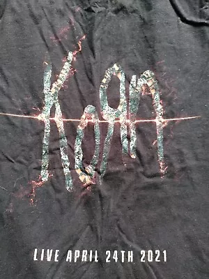 Buy Korn Tshirt From 2021 Online Concert Bundle Small • 7.99£