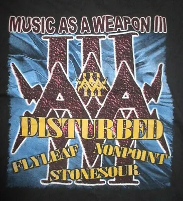 Buy 2006 MUSIC AS A WEAPON (XL) T-Shirt STONE SOUR DISTURBED FLYLEAF NONPOINT • 38.61£