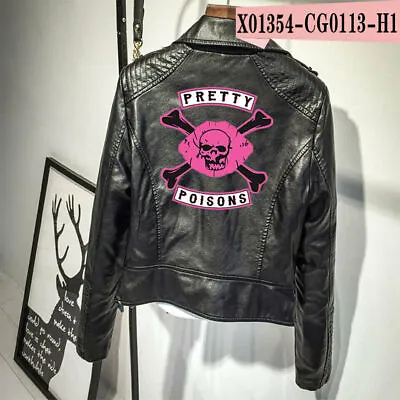 Buy South Side Serpents Riverdale Snake Gang Women PU Leather Jacket Motorcycle Coat • 19.29£
