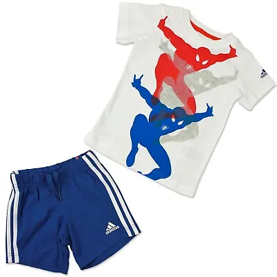 Buy Adidas Marvel Baby Kids Superhero Combination Suit Spiderman Trousers T-Shirt 74 • 27.35£