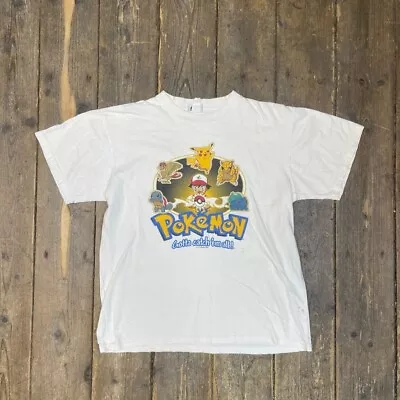 Buy Pokemon T-Shirt Mens Gotta Catch Em All Graphic 90s Vintage Tee, White Small • 50£