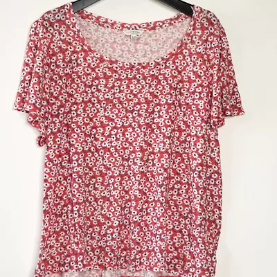 Buy Lucky Brand Top XXL Floral Short Sleeve T Shirt Tee Flutter Sleeve Scoop Neck  • 26.06£