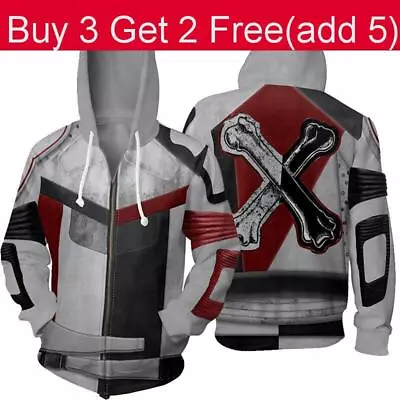 Buy Carlos 3 Descendants Hoodie Cosplay Costume Zip Up Sweatshirt Unisex Jacket • 14.86£