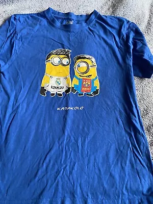 Buy Boys Blue Minions Short Sleeved T -shirt Age 9-11 Years • 0.99£