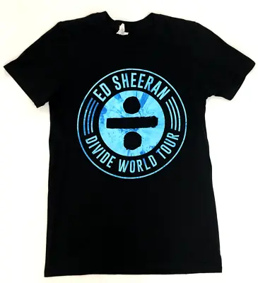 Buy Ed Sheeran Divide World Tour Black Graphic Print T-Shirt Pop Music Size Small • 10£