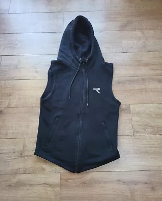 Buy Mens Repwear Sleeveless Fleece Black Hoodie Size Medium • 10£