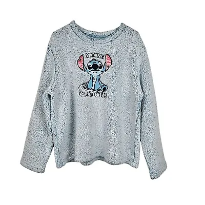 Buy Disney Stitch High Pile Sleepwear Plush Sweater Size XL More Snacks Pajamas • 14.08£