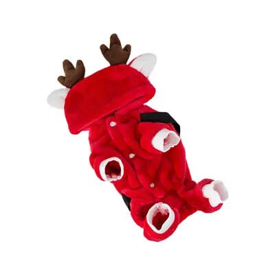 Buy Pet Coat Christmas Dog Coat Dog Reindeer Outfit Dog Christmas Hoodies • 15.51£