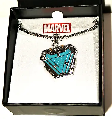 Buy Marvel Comics Iron Man Glow In Dark Arc Reactor Necklace Box New NOS • 20.78£