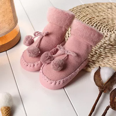 Buy Kids Baby Girl Boy Toddler Anti-slip Slippers Socks Cotton Shoes Soft Warm Boots • 4.99£