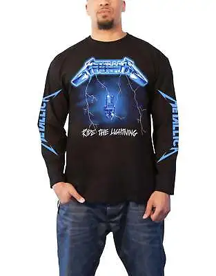 Buy Metallica T Shirt Ride The Lightning Band Logo New Official Mens Long Sleeve • 24.99£