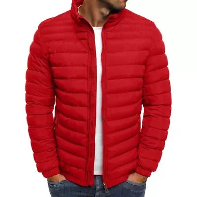 Buy Warm Men's Puffer Bubble Coat Jacket Quilted Padded Winter Outwear Lightweight • 17.45£