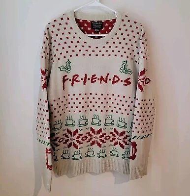 Buy Friends Sweater Size Medium M Christmas Sweatshirt Knit 90s Ugly Sweater Party • 14.16£