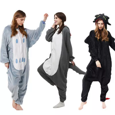 Buy Unisex Adult Kigurumi Animal Character Costume Pyjamas Halloween Party CosplayQA • 31.19£