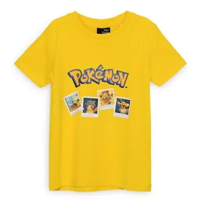 Buy Exclusive Pokémon X Van Gogh T-Shirt [Brand New With Tags] Pikachu Grey Felt Hat • 19.95£