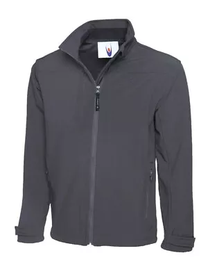 Buy UC611 Uneek Premium Soft Shell Jacket Grey Size Medium BRAND NEW • 2.90£