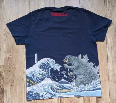 Buy Godzilla T-Shirt Large Godzilla X Hokusai Ukiyo-e The Great Wave Kanagawa Art • 35£